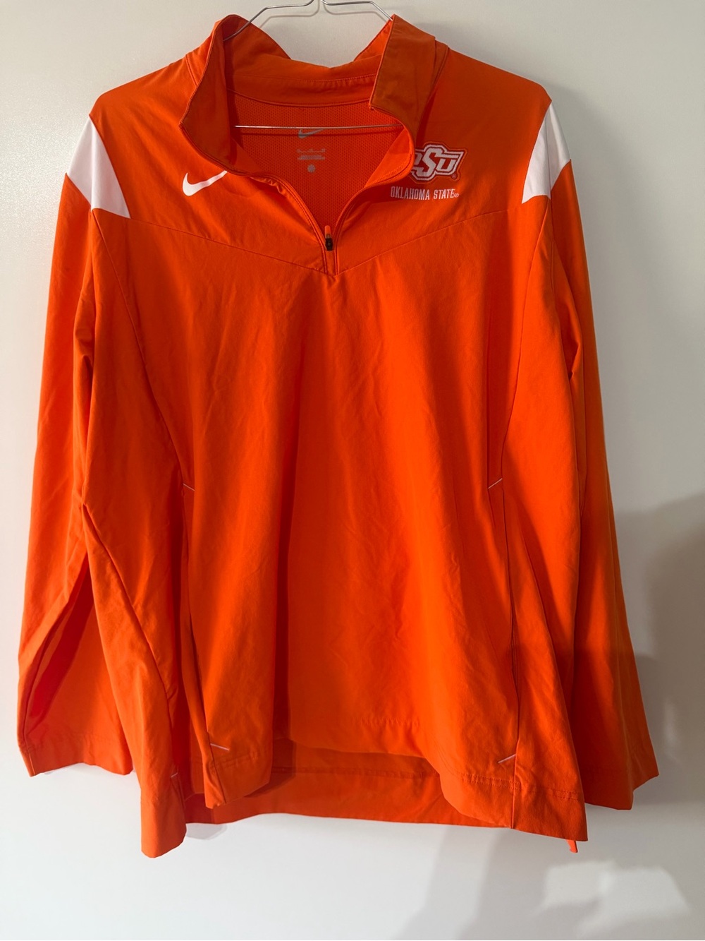 Nike Orange Oklahoma State Quarter-Zip Windbreaker with White Accents